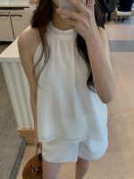 [Premium] Halter Linen Blouse - Image 8