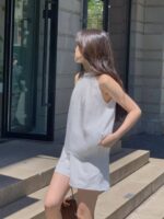 [Premium] Halter Linen Blouse - Image 9
