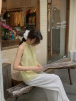 [Premium] Halter Linen Blouse - Image 15