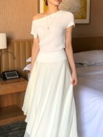 [Premium] Cloudline Off-Shoulder Knit Top - Image 24