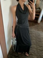 [Premium] French Halter Drape Vest - Image 2