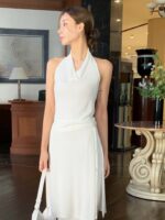 [Premium] French Halter Drape Vest - Image 16