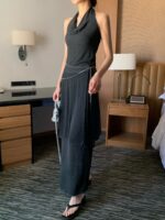 [Premium] French Halter Drape Vest - Image 4