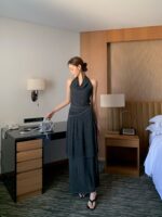 [Premium] French Halter Drape Vest - Image 3