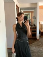 [Premium] French Halter Drape Vest - Image 5