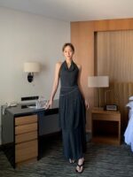 [Premium] French Halter Drape Vest - Image 6