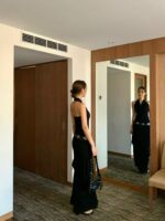 [Premium] French Halter Drape Vest - Image 15