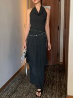 [Premium] French Halter Drape Vest - Image 14