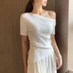 [Premium] One Shoulder Irregular Top