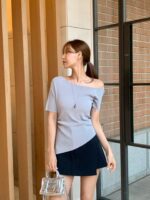 [Premium] One Shoulder Irregular Top - Image 19