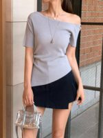 [Premium] One Shoulder Irregular Top - Image 17