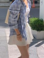 [Premium] Checked Wrinkle Shirt - Image 4