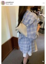 [Premium] Checked Wrinkle Shirt - Image 7