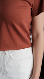 Rolled Crop Plain Tee - Image 17