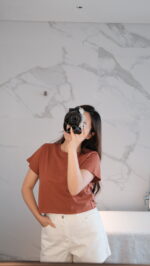 Rolled Crop Plain Tee - Image 19