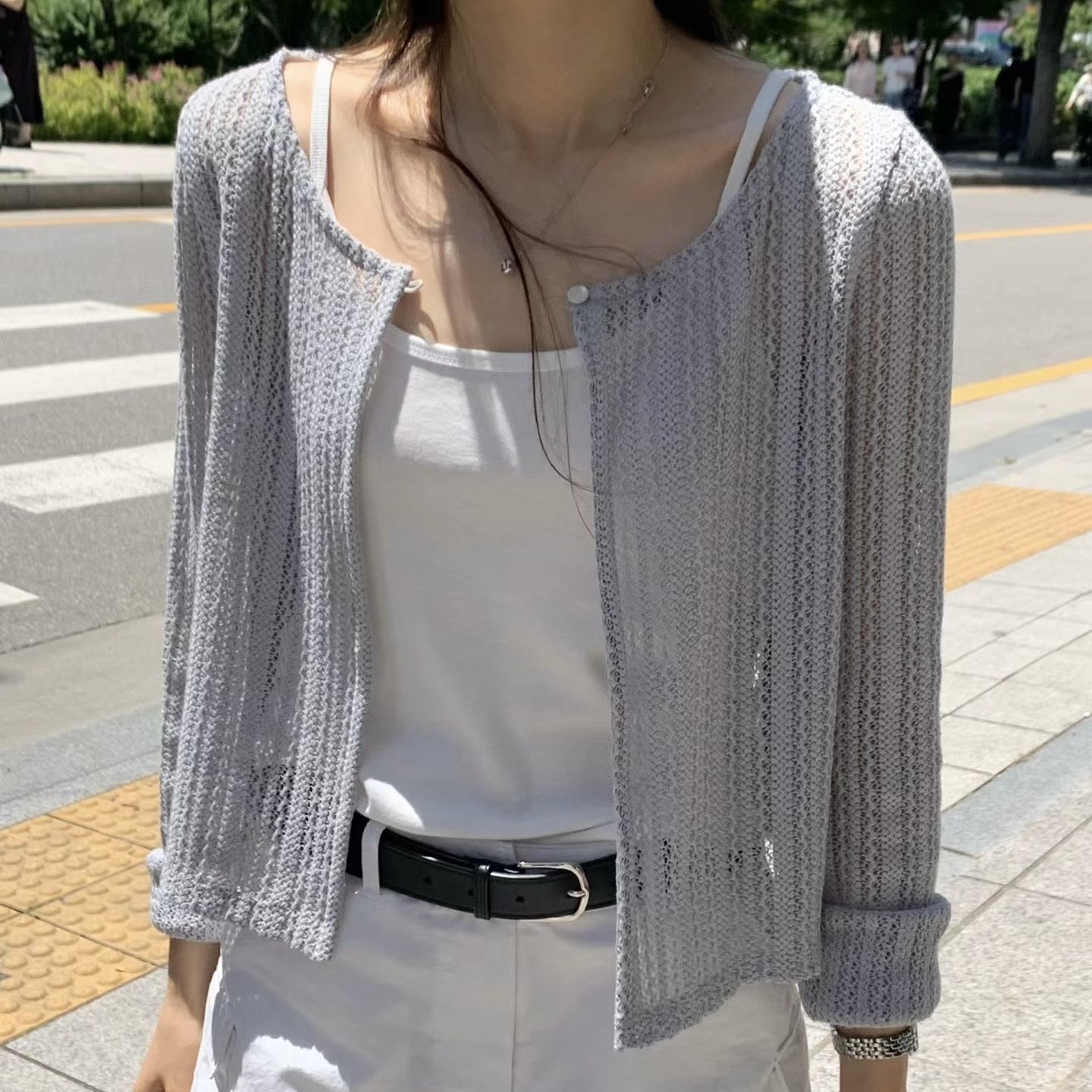 26JUNPRMOTR006_01 OUNCE Summer Knit Cover Cardigan - Image 1