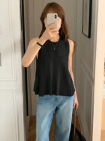 OUNCE Pleats Flare Sleeveless Top - Image 4