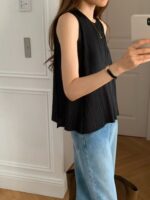 OUNCE Pleats Flare Sleeveless Top - Image 8