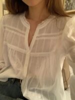 OUNCE Mellow Frill Crop Blouse - Image 2