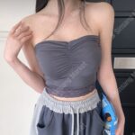 Ruched Lace Bra Top