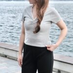 V-Neck Broderie Tee - Image 3