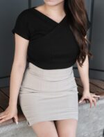 Ribbed Wrap Top - Image 4