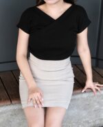 Ribbed Wrap Top - Image 2