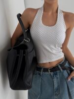 Dotted Halter Bra Top - Image 8