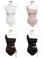 Asymmetric One-Shoulder Swimsuit - Image 3
