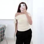 Side Ribbon Offshoulder Top - Image 10