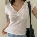 Wrinkle Twisted Top