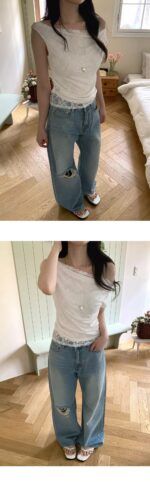 Layered Lace Tee - Image 17