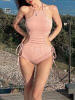 Side Cut-out Ruched One Piece - Image 3