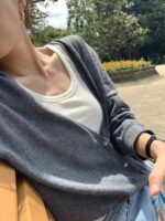 [Premium] OUNCE Mia Deep V Seamless Cardigan - Image 10