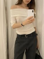 [Premium] OUNCE Le Off-Shoulder Tee - Image 4