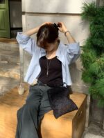[Premium] OUNCE Formal Cropped Shirt - Image 4