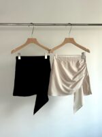 [PREMIUM] Asymmetric Ruched Mini Skirt - Image 11