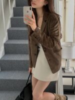 [Premium] Front Wrap Wool Skorts - Image 2