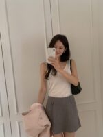 [Premium] Front Wrap Wool Skorts - Image 5