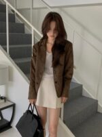 [Premium] Front Wrap Wool Skorts - Image 6