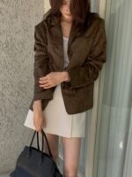 [Premium] Front Wrap Wool Skorts - Image 10