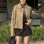 [PREMIUM] Sleek Leather Bomber