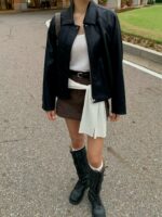 [PREMIUM] Sleek Leather Bomber - Image 10