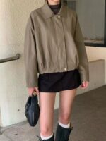 [PREMIUM] Sleek Leather Bomber - Image 11
