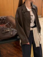 [PREMIUM] Sleek Leather Bomber - Image 15