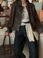 [PREMIUM] Sleek Leather Bomber - Image 27