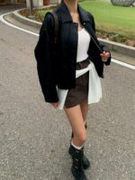 [PREMIUM] Sleek Leather Bomber - Image 40