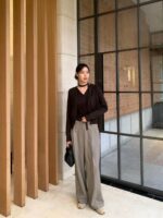[PREMIUM] The Tie-Neck Wool Cardigan - Image 2