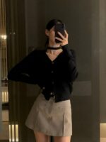 [PREMIUM] The Tie-Neck Wool Cardigan - Image 9