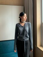[PREMIUM] The Tie-Neck Wool Cardigan - Image 19